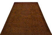 Atina Brown Vintage Wool Handmade Area Rug 5'6" x 9'1"