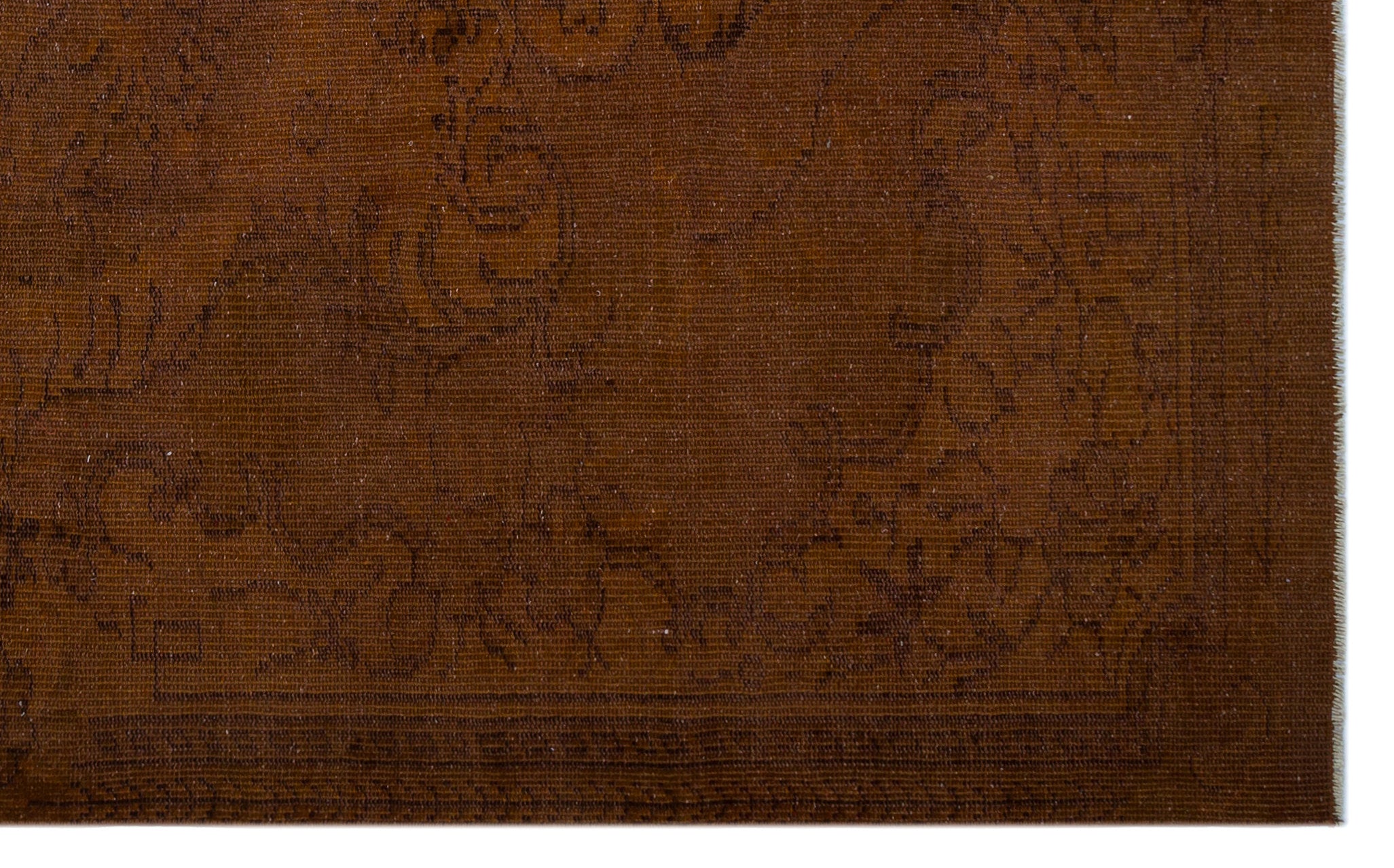 Atina Brown Vintage Wool Handmade Area Rug 5'6" x 9'1"