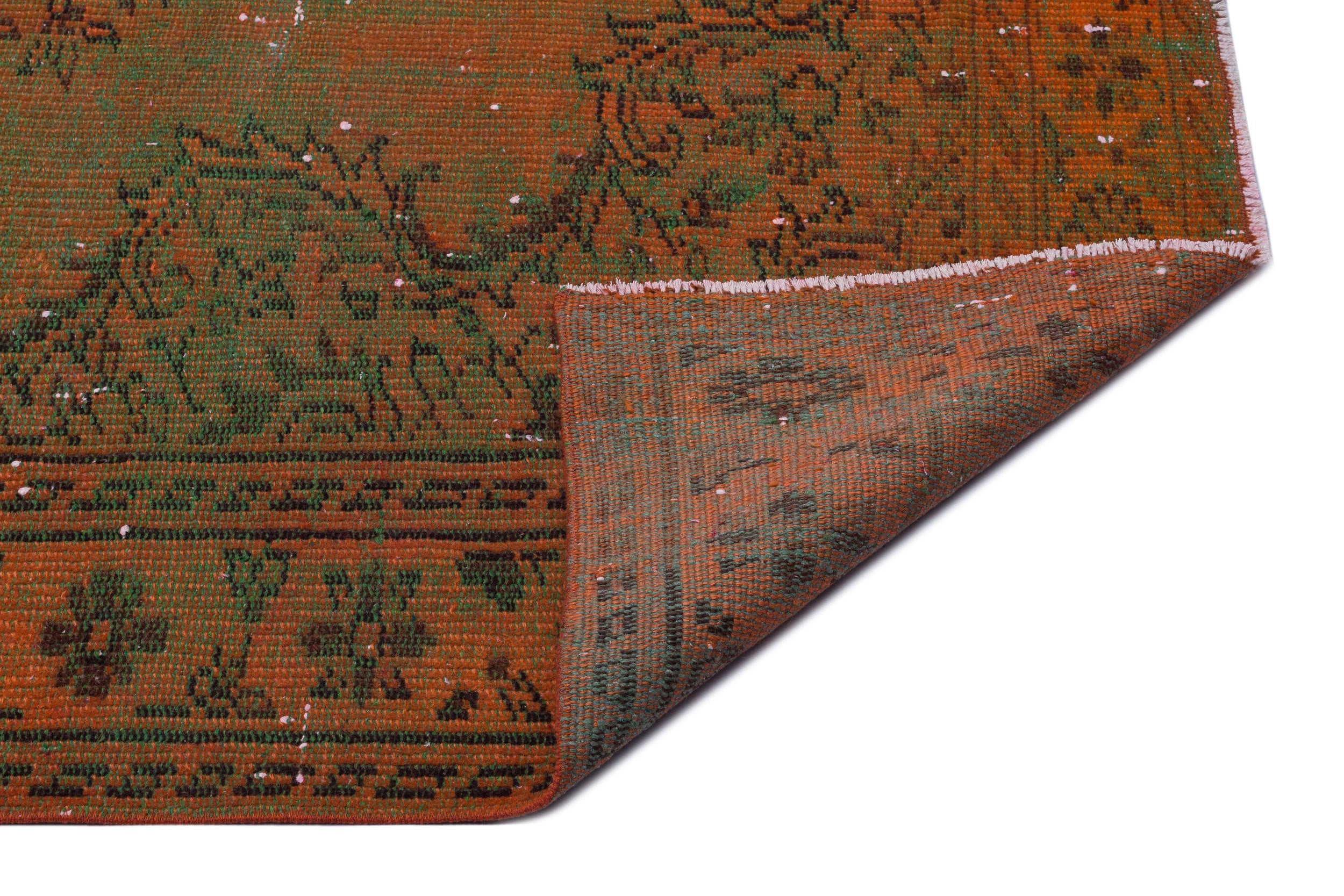 Atina Brown Vintage Wool Handmade Area Rug 5'3" x 8'6"