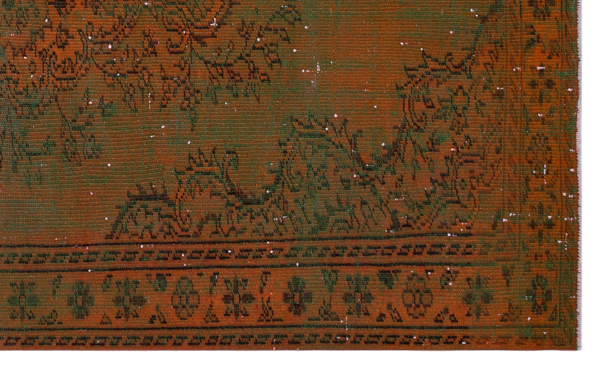 Atina Brown Vintage Wool Handmade Area Rug 5'3" x 8'6"