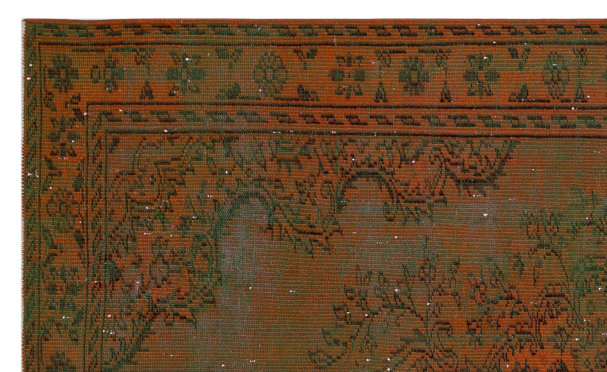 Atina Brown Vintage Wool Handmade Area Rug 5'3" x 8'6"