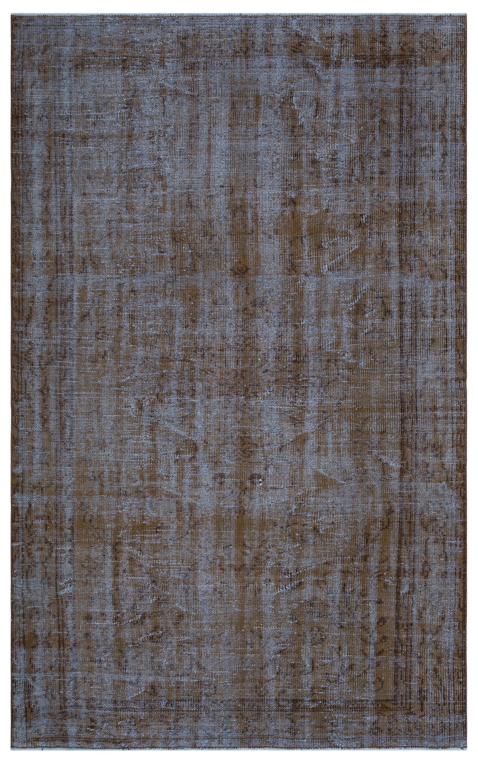 Atina Grey Vintage Wool Handmade Area Rug 5'3" x 8'8"
