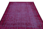 Atina Purple Vintage Wool Handmade Area Rug 5'9" x 9'7"