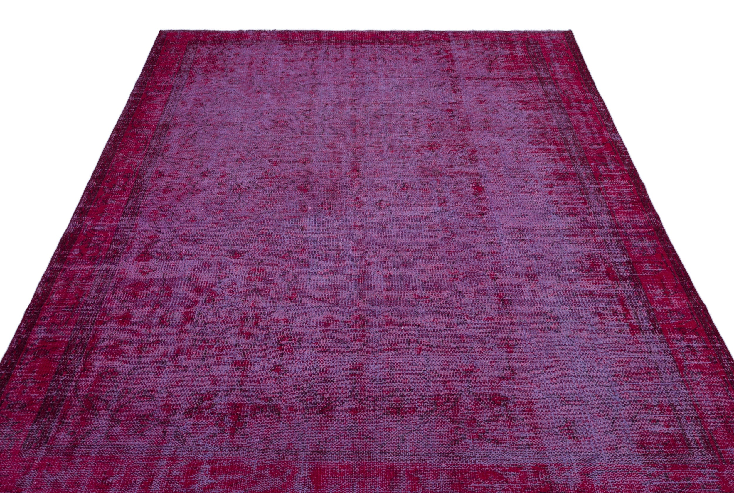 Atina Purple Vintage Wool Handmade Area Rug 5'9" x 9'7"