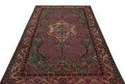 Atina Burgundy Classic Wool Handmade Area Rug 5'6" x 8'11"