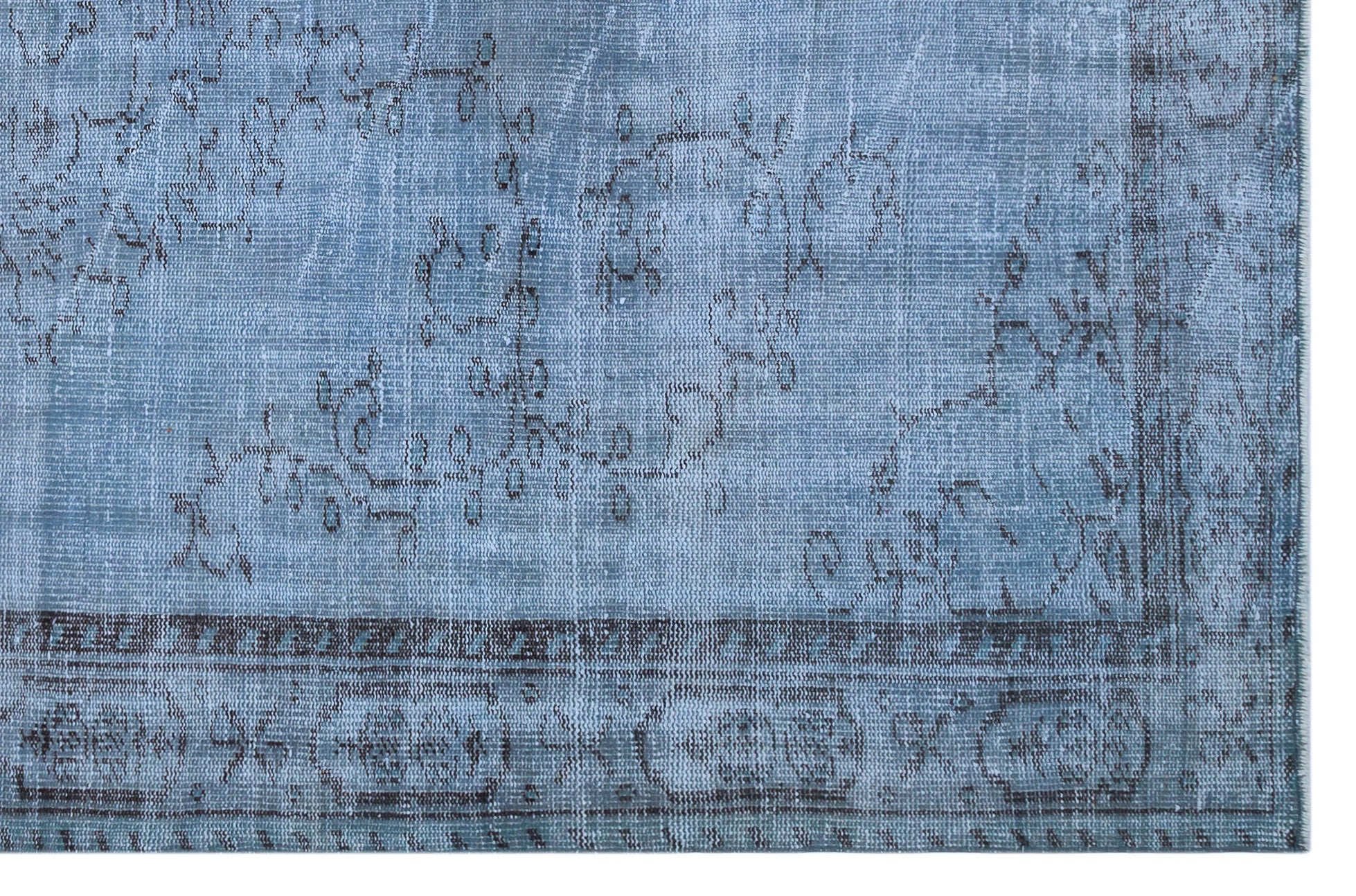 Atina Blue Vintage Wool Handmade Area Rug 5'9" x 8'8"