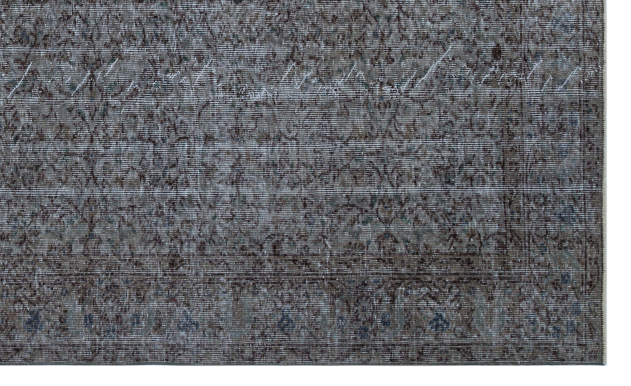 Atina Grey Vintage Wool Handmade Area Rug 5'8" x 9'5"