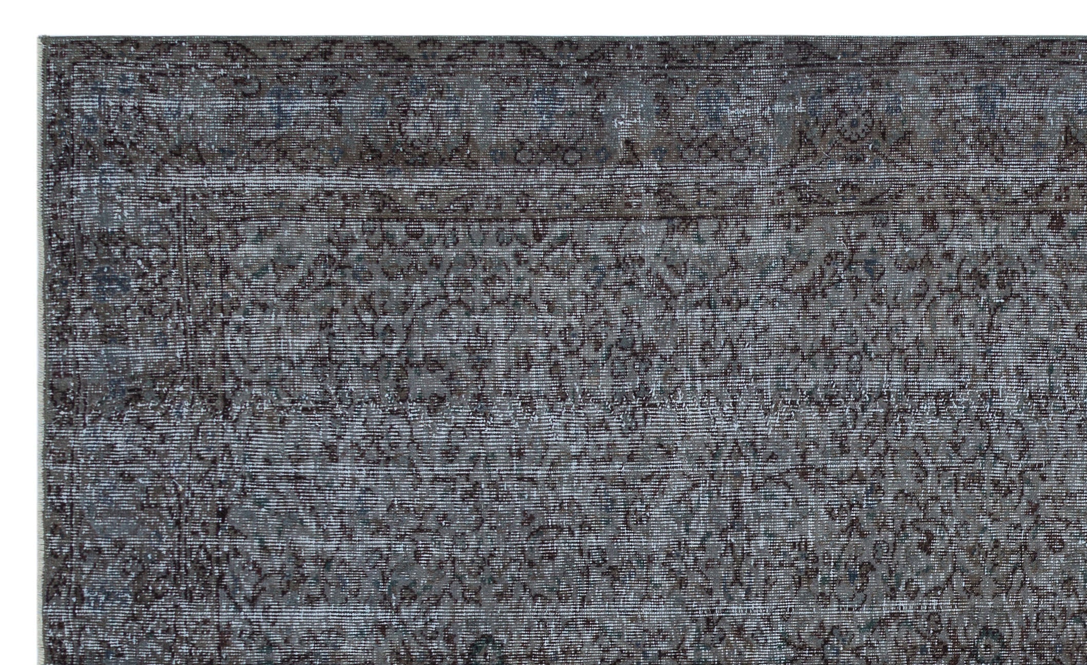 Atina Grey Vintage Wool Handmade Area Rug 5'8" x 9'5"
