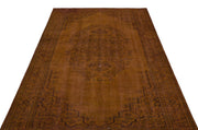 Atina Brown Vintage Wool Handmade Area Rug 5'5" x 8'5"