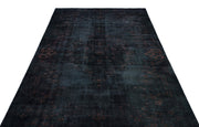 Atina Black Vintage Wool Handmade Area Rug 5'10" x 10'0"