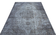 Atina Blue Vintage Wool Handmade Area Rug 5'8" x 8'11"