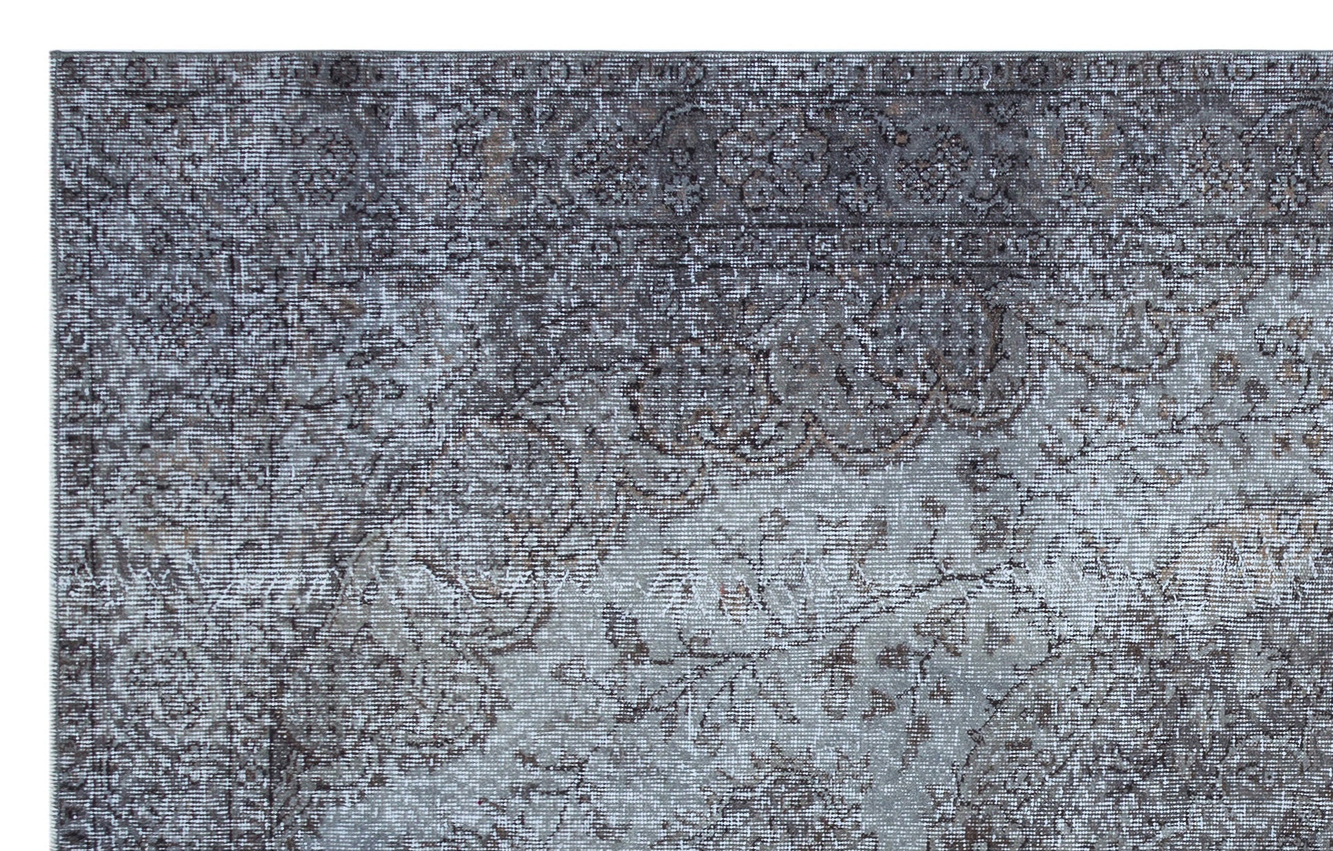 Atina Blue Vintage Wool Handmade Area Rug 5'8" x 8'11"