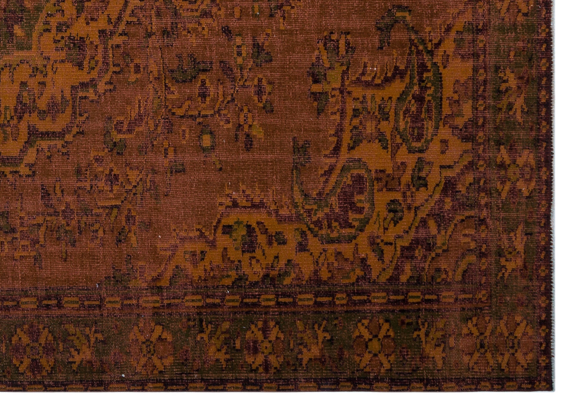 Atina Brown Vintage Wool Handmade Area Rug 5'11" x 9'6"