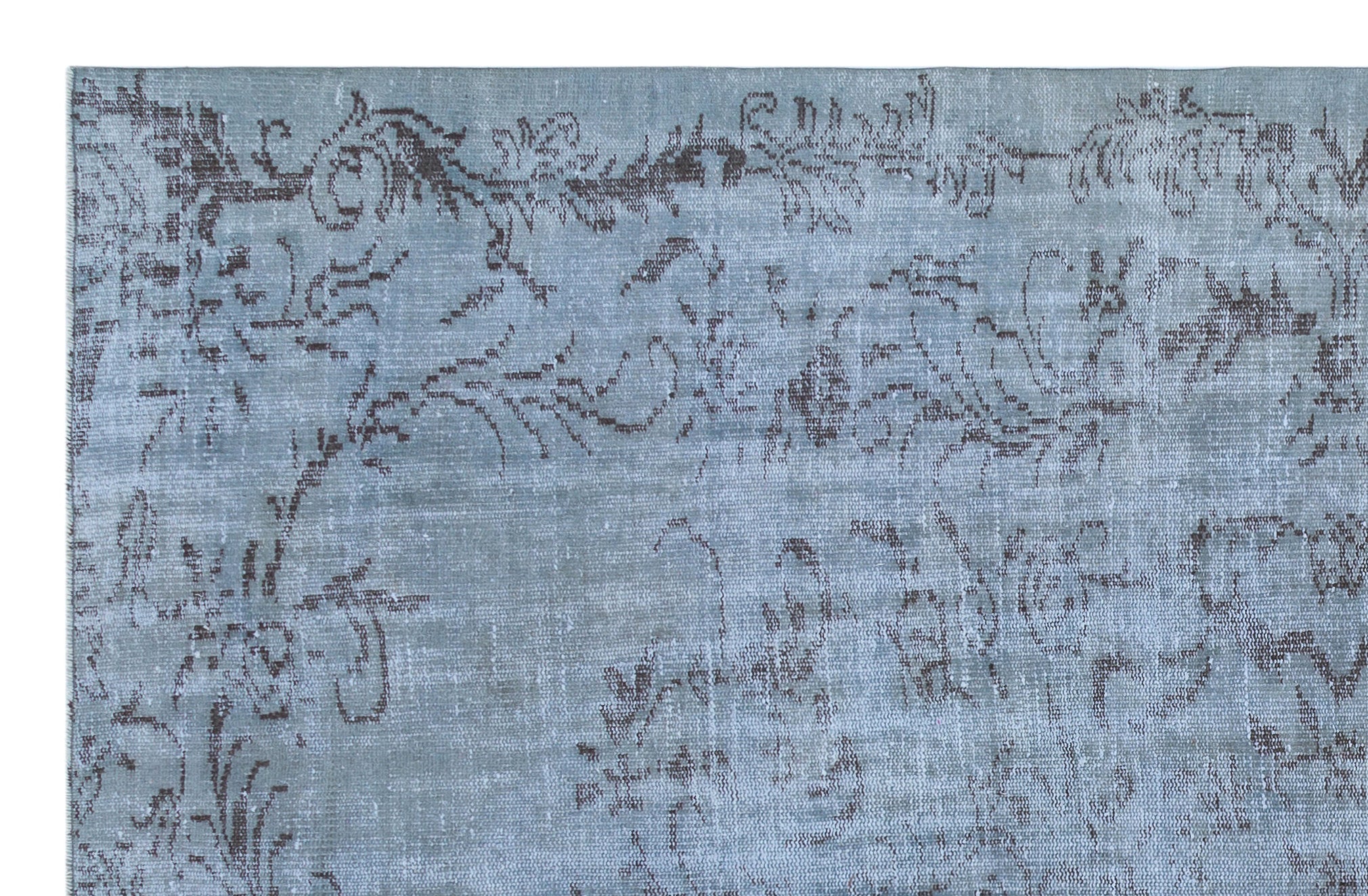 Atina Blue Vintage Wool Handmade Area Rug 6'8" x 8'3"