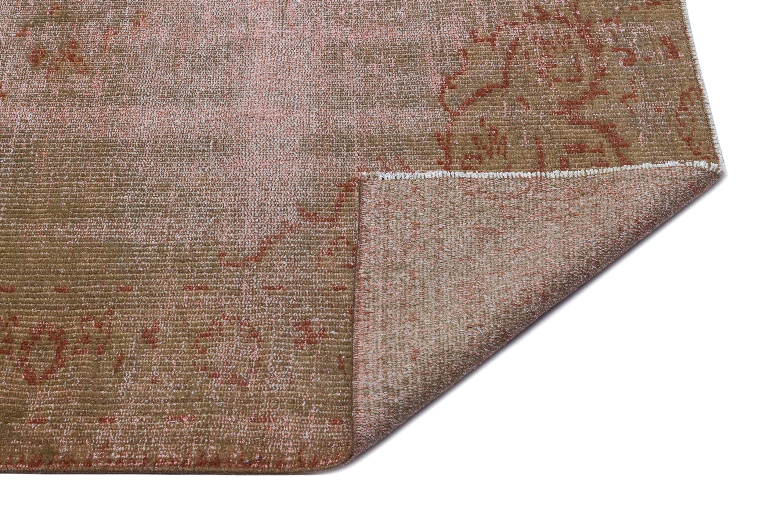 Atina Brown Vintage Wool Handmade Area Rug 5'3" x 8'1"