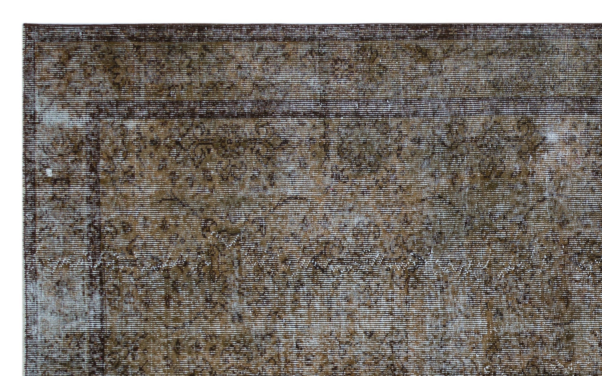 Atina Brown Vintage Wool Handmade Area Rug 5'8" x 9'4"