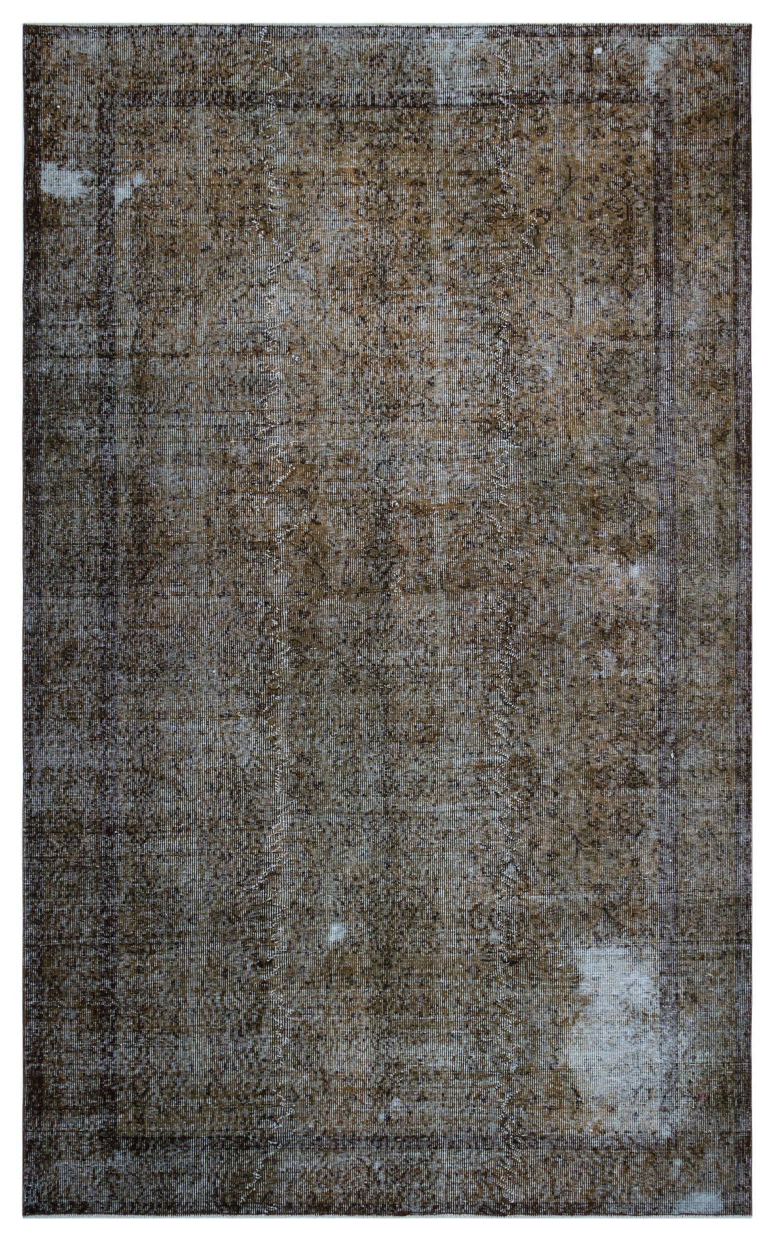 Atina Brown Vintage Wool Handmade Area Rug 5'8" x 9'4"