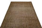 Atina Brown Vintage Wool Handmade Area Rug 4'11" x 9'1"
