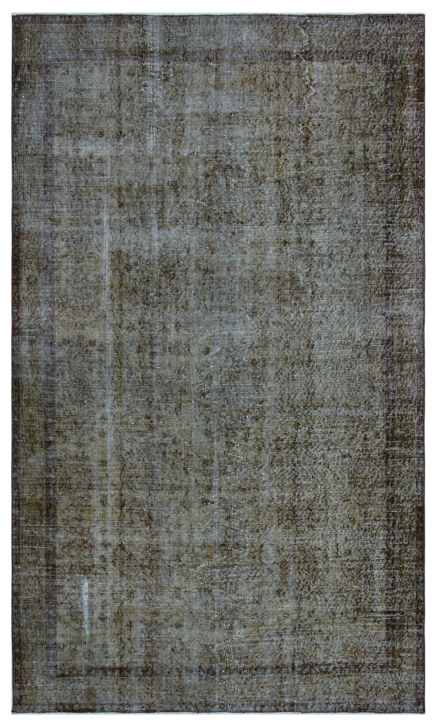 Atina Brown Vintage Wool Handmade Area Rug 5'4" x 8'5"