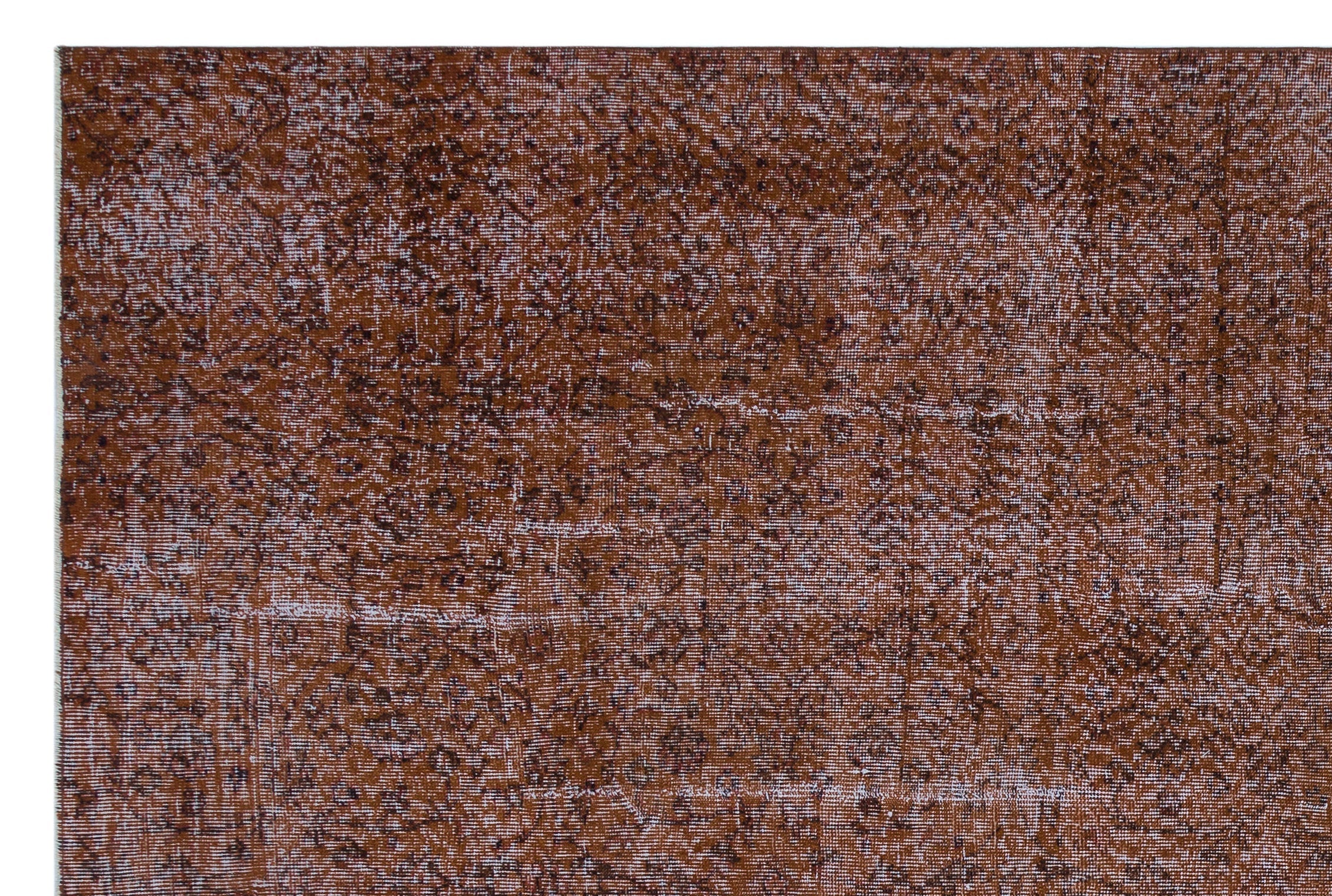 Atina Brown Vintage Wool Handmade Area Rug 6'11" x 10'4"
