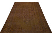 Atina Brown Vintage Wool Handmade Area Rug 5'9" x 9'0"