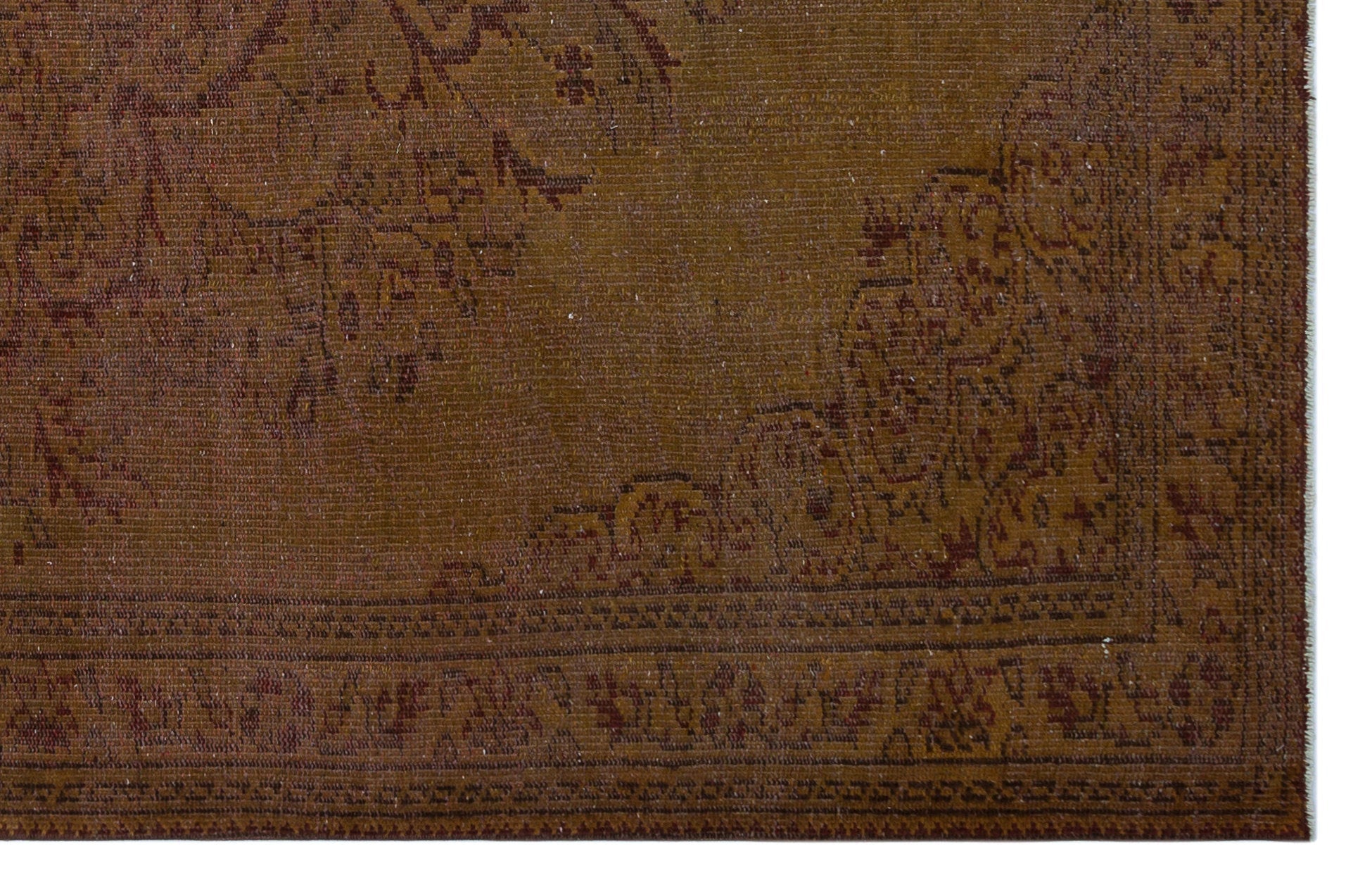 Atina Brown Vintage Wool Handmade Area Rug 5'9" x 9'0"