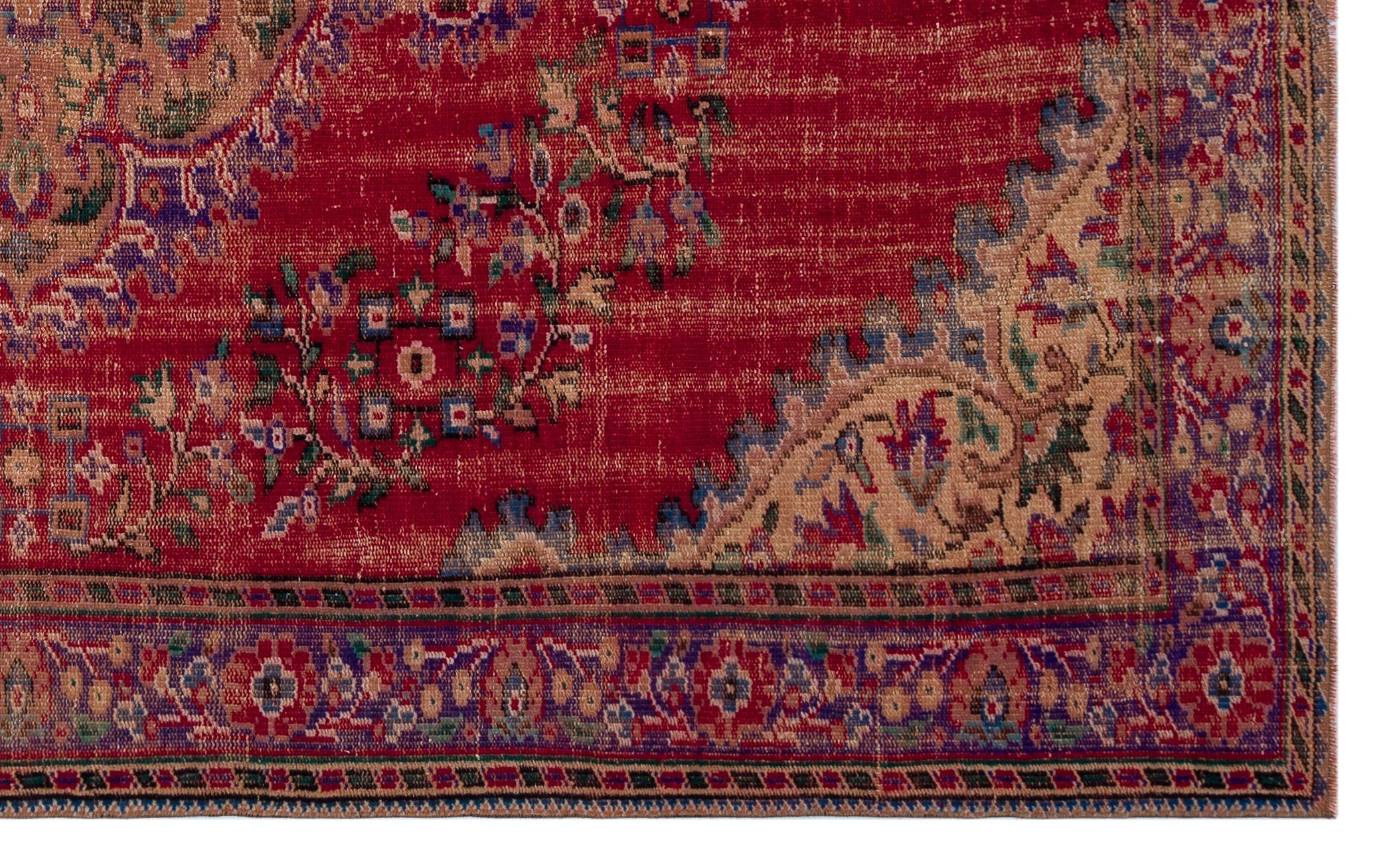 Atina Red Vintage Wool Handmade Area Rug 6'0" x 9'8"