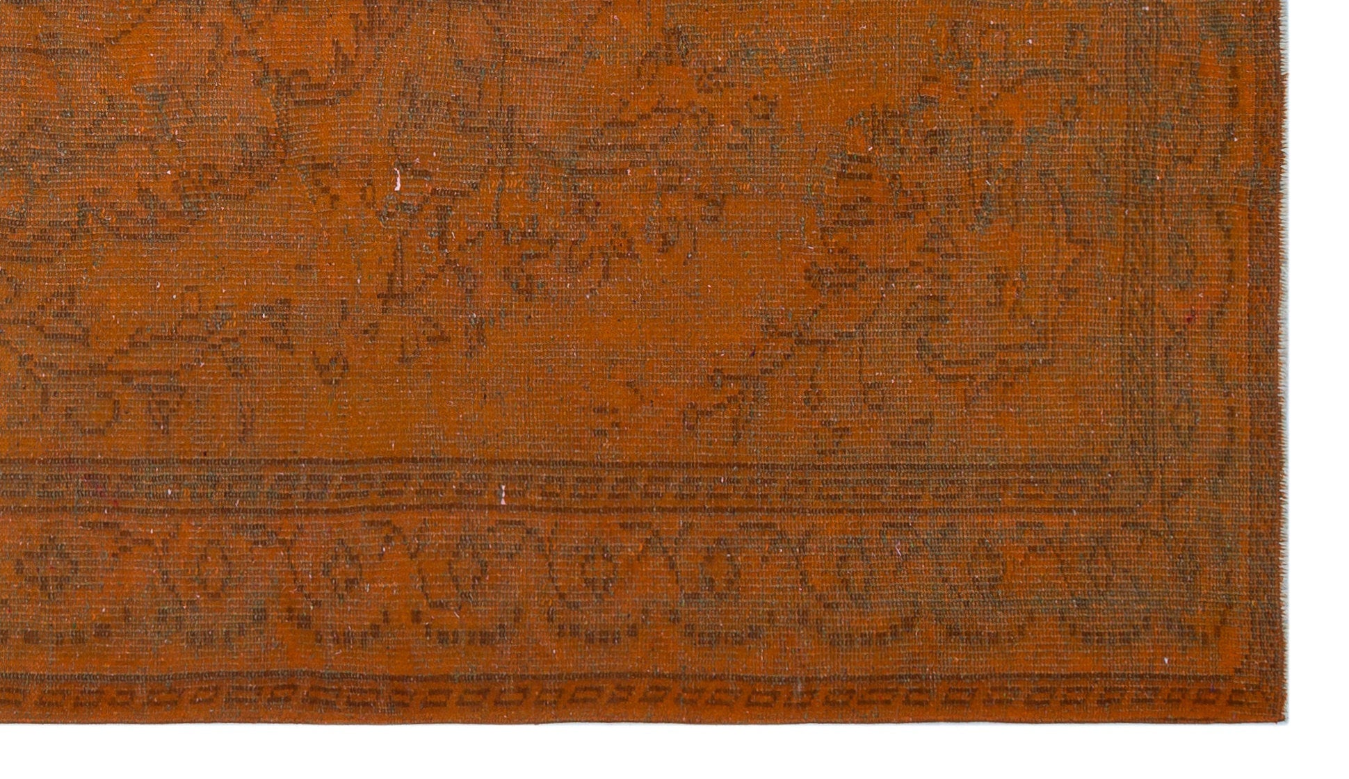 Atina Orange Vintage Wool Handmade Area Rug 5'1" x 8'10"