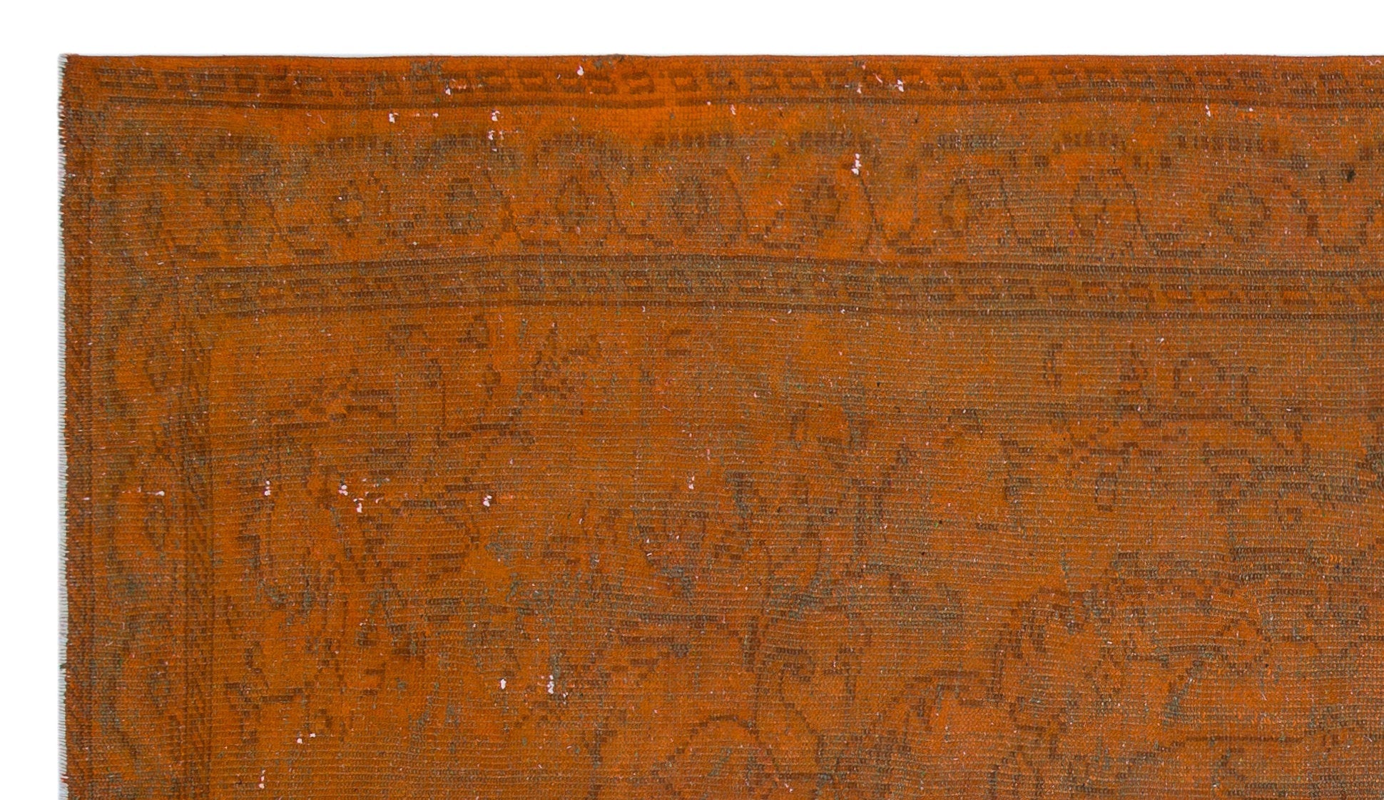 Atina Orange Vintage Wool Handmade Area Rug 5'1" x 8'10"
