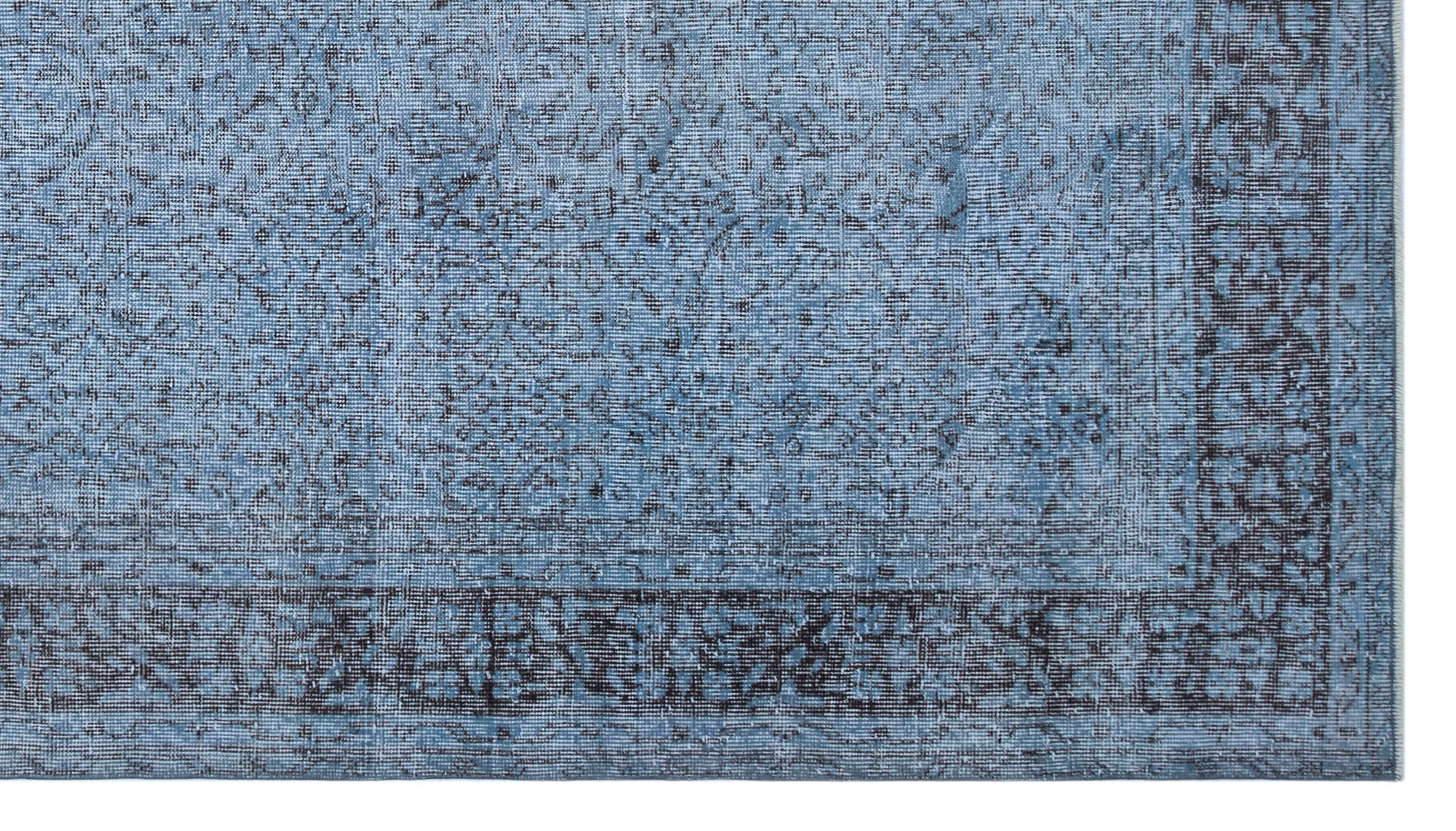 Atina Blue Vintage Wool Handmade Area Rug 5'10" x 10'4"