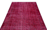 Atina Pink Vintage Wool Handmade Area Rug 5'5" x 8'8"