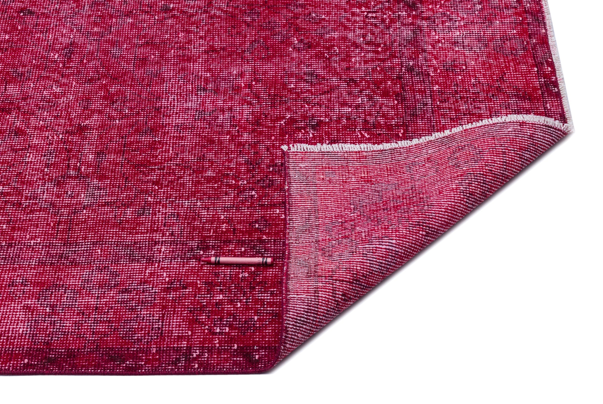 Atina Red Vintage Wool Handmade Area Rug 5'7" x 9'7"