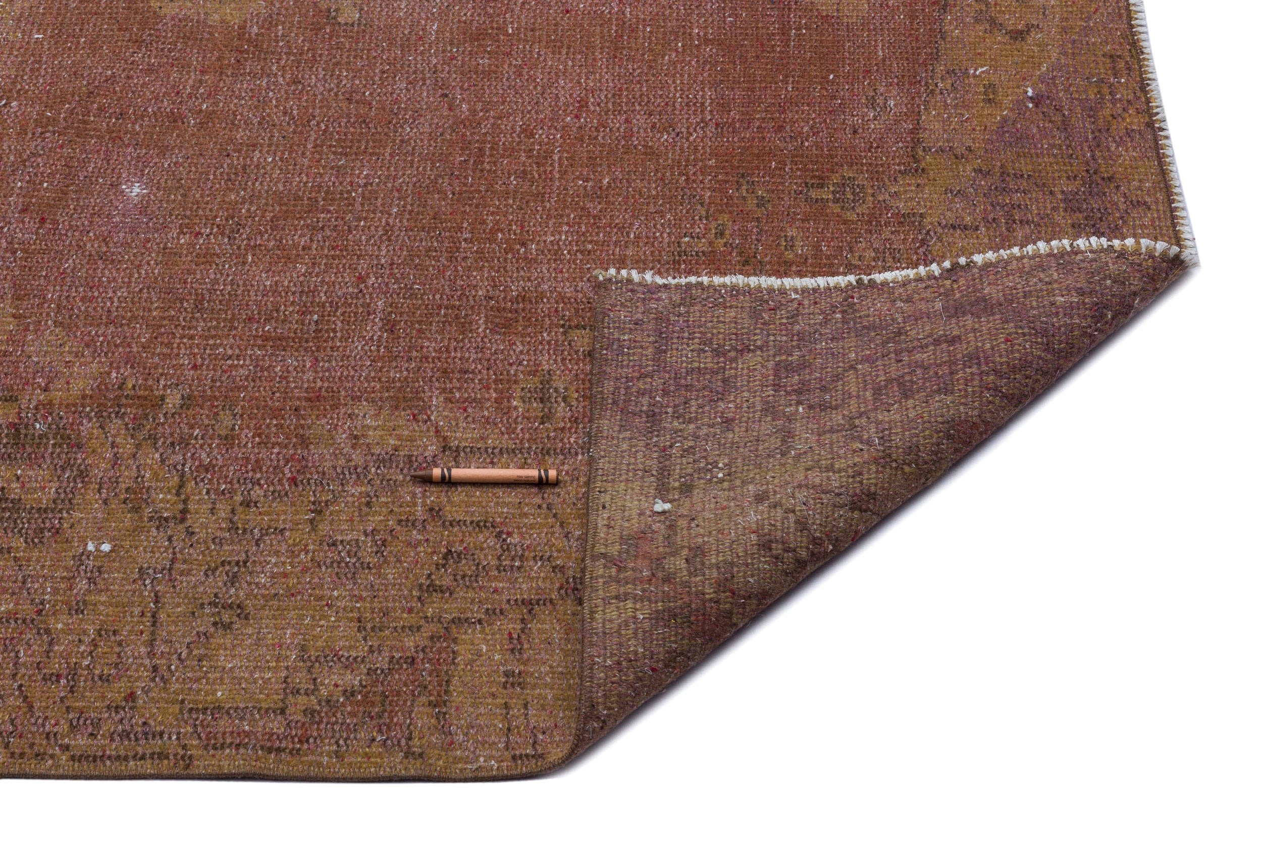 Atina Brown Vintage Wool Handmade Area Rug 5'2" x 7'7"