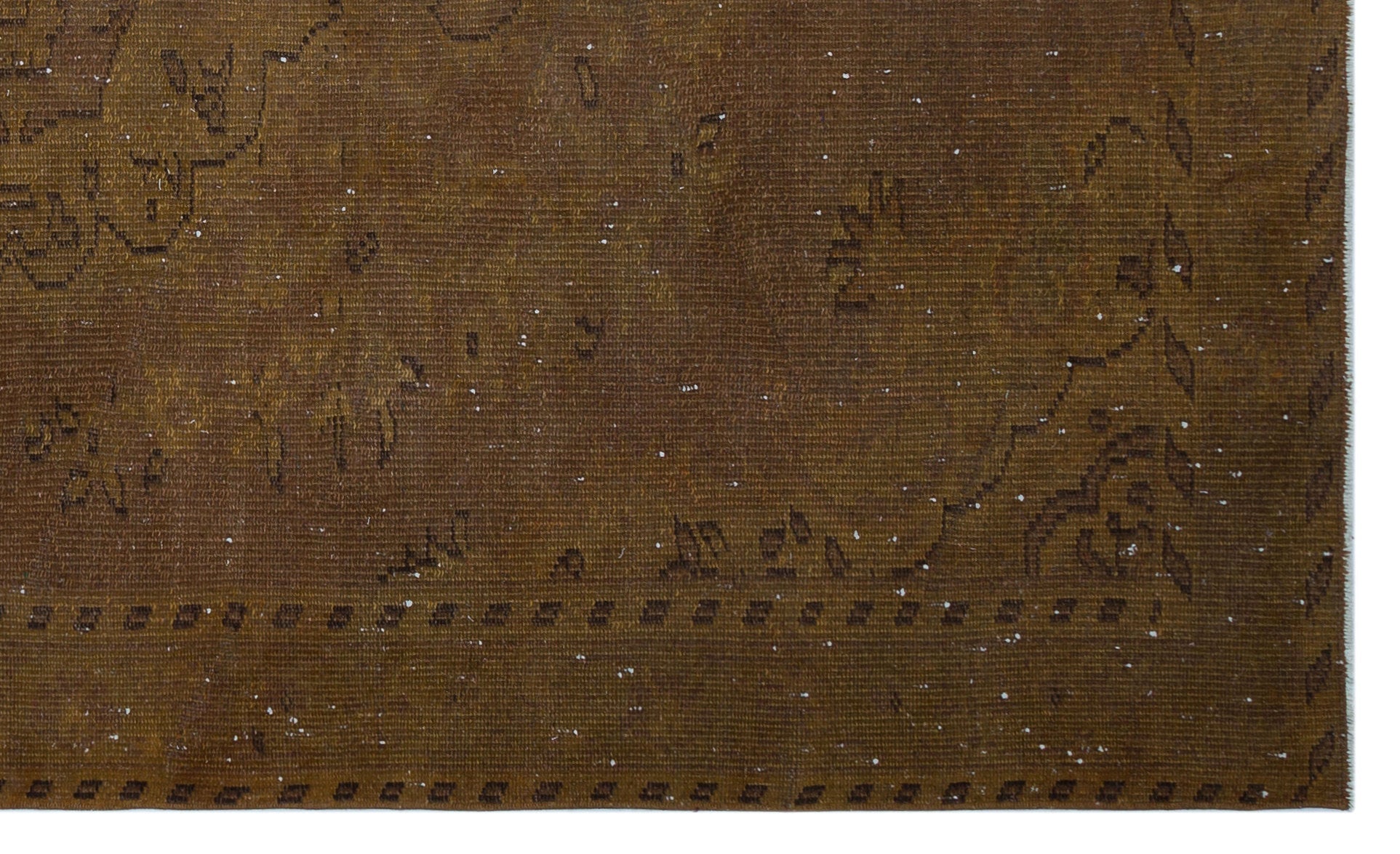 Atina Brown Vintage Wool Handmade Area Rug 5'4" x 8'10"