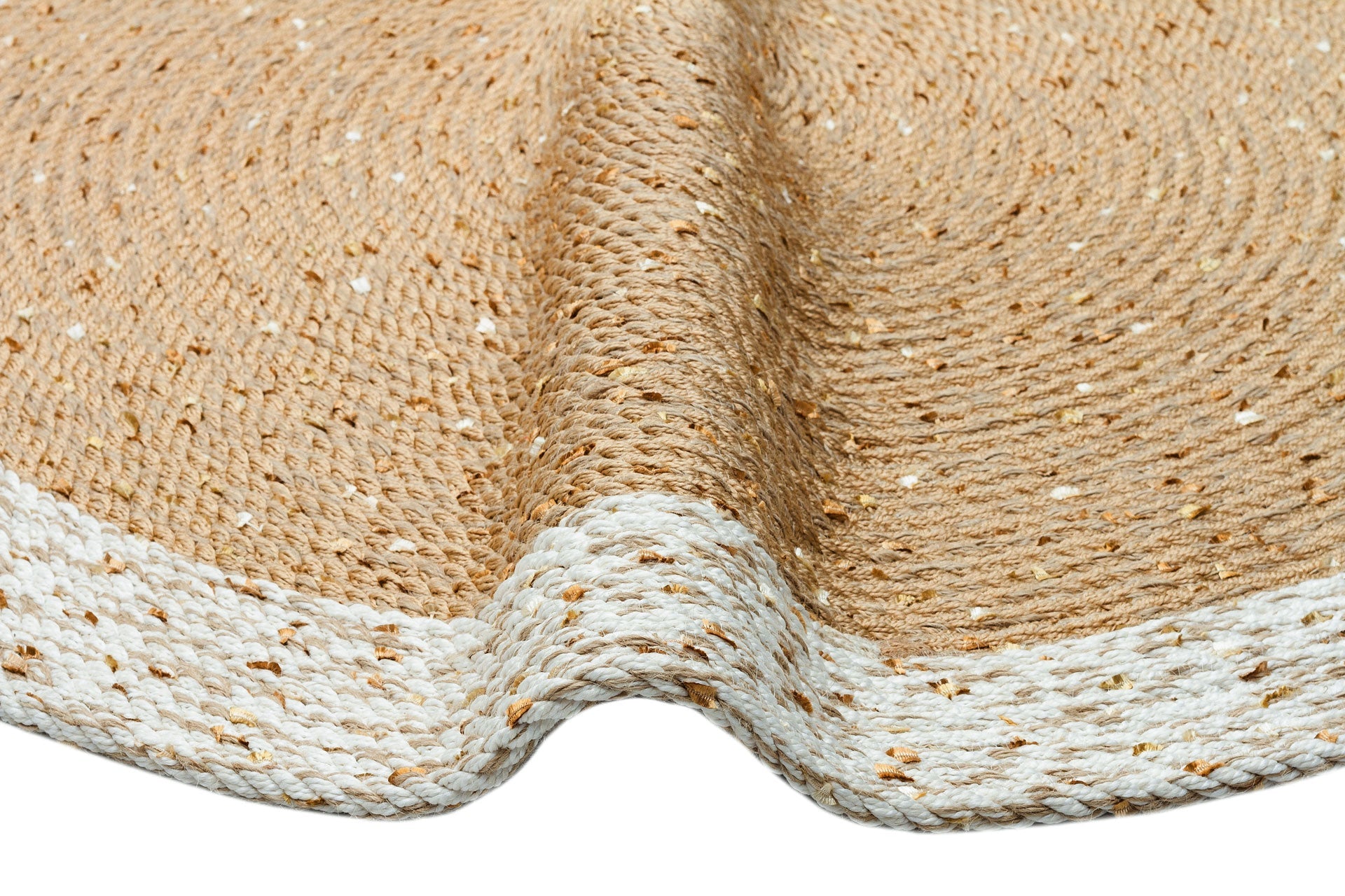 Modern Jute Rug - Beige Knitted Natural Fiber Carpet with Soft Texture