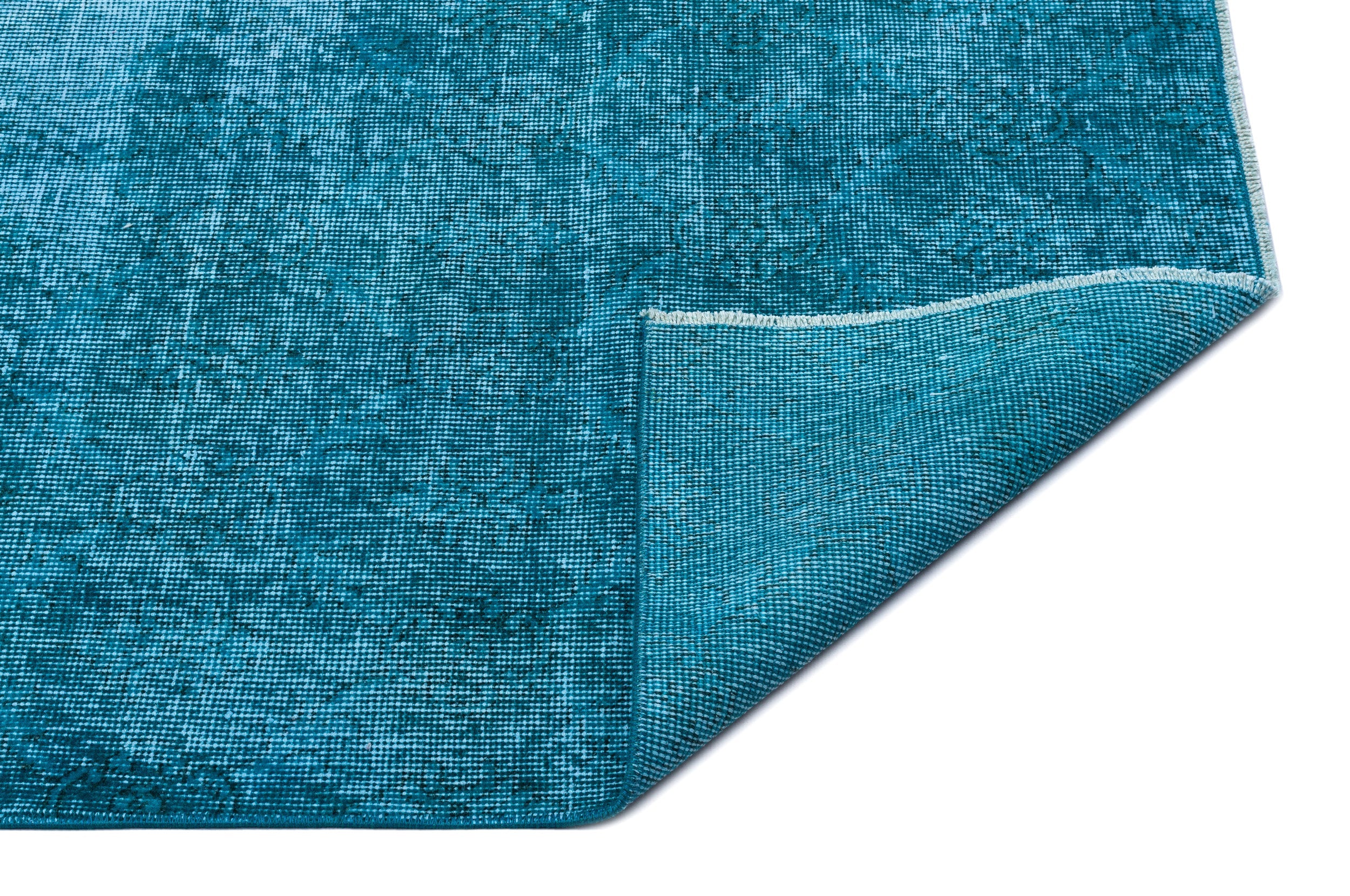 Atina Turquoise Vintage Wool Handmade Area Rug 3'9" x 6'8"