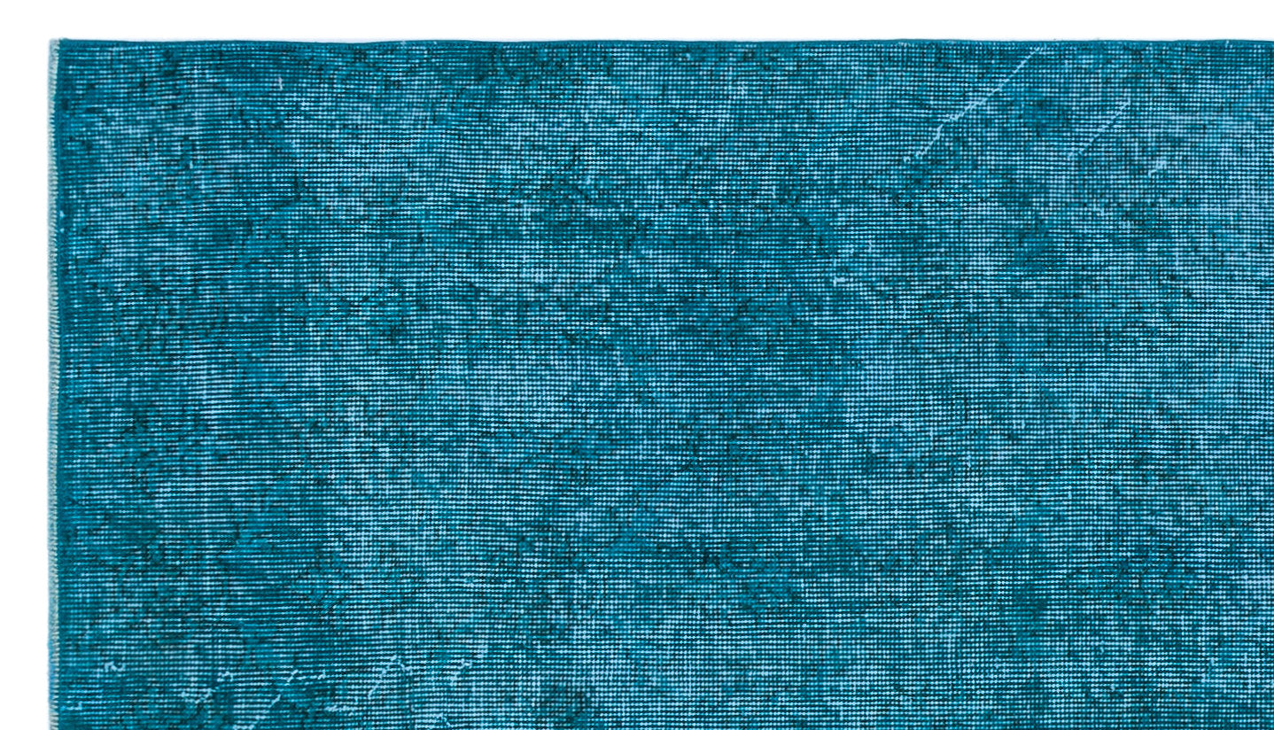 Atina Turquoise Vintage Wool Handmade Area Rug 3'9" x 6'8"
