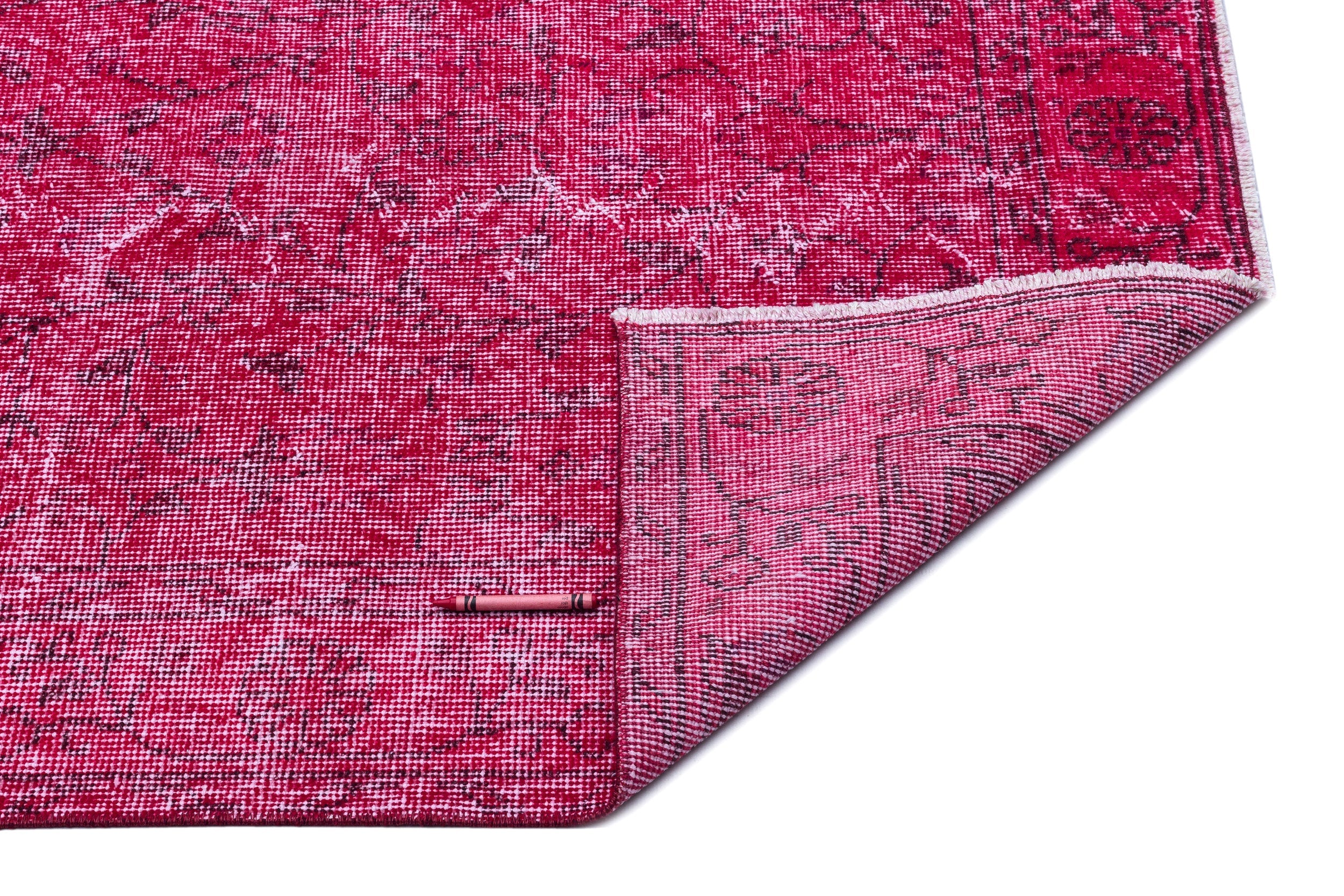 Atina Pink Vintage Wool Handmade Area Rug 3'8" x 6'9"
