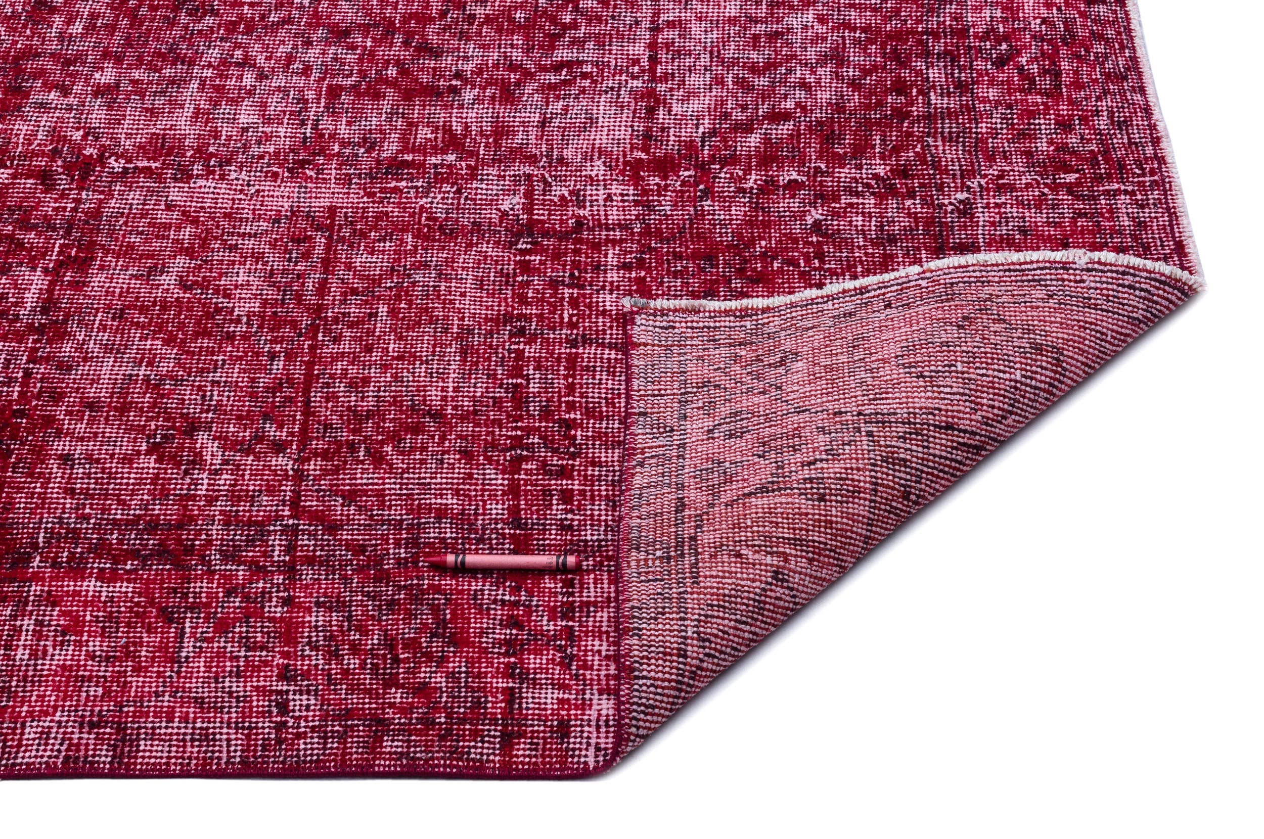 Atina Red Vintage Wool Handmade Area Rug 3'6" x 6'9"