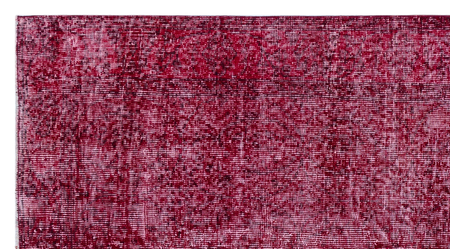 Atina Red Vintage Wool Handmade Area Rug 3'6" x 6'9"