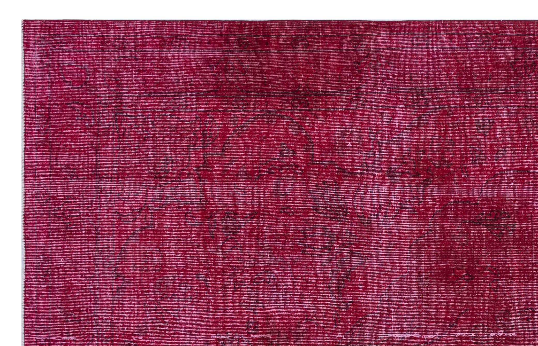 Atina Red Vintage Wool Handmade Area Rug 6'2" x 9'8"