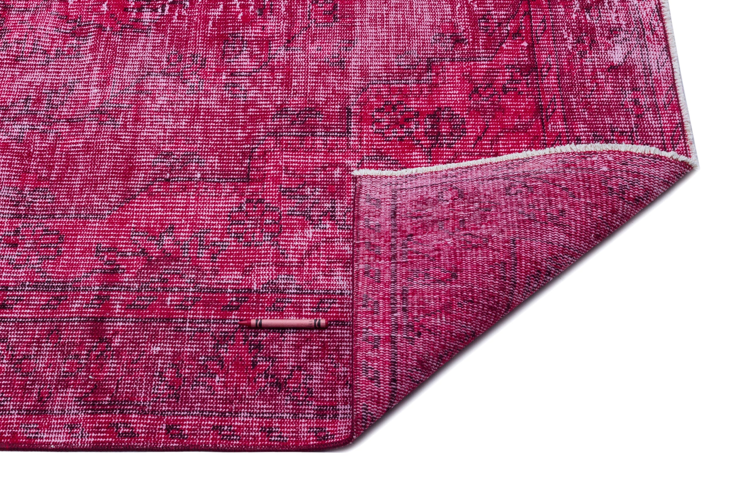 Atina Red Vintage Wool Handmade Area Rug 4'11" x 10'4"