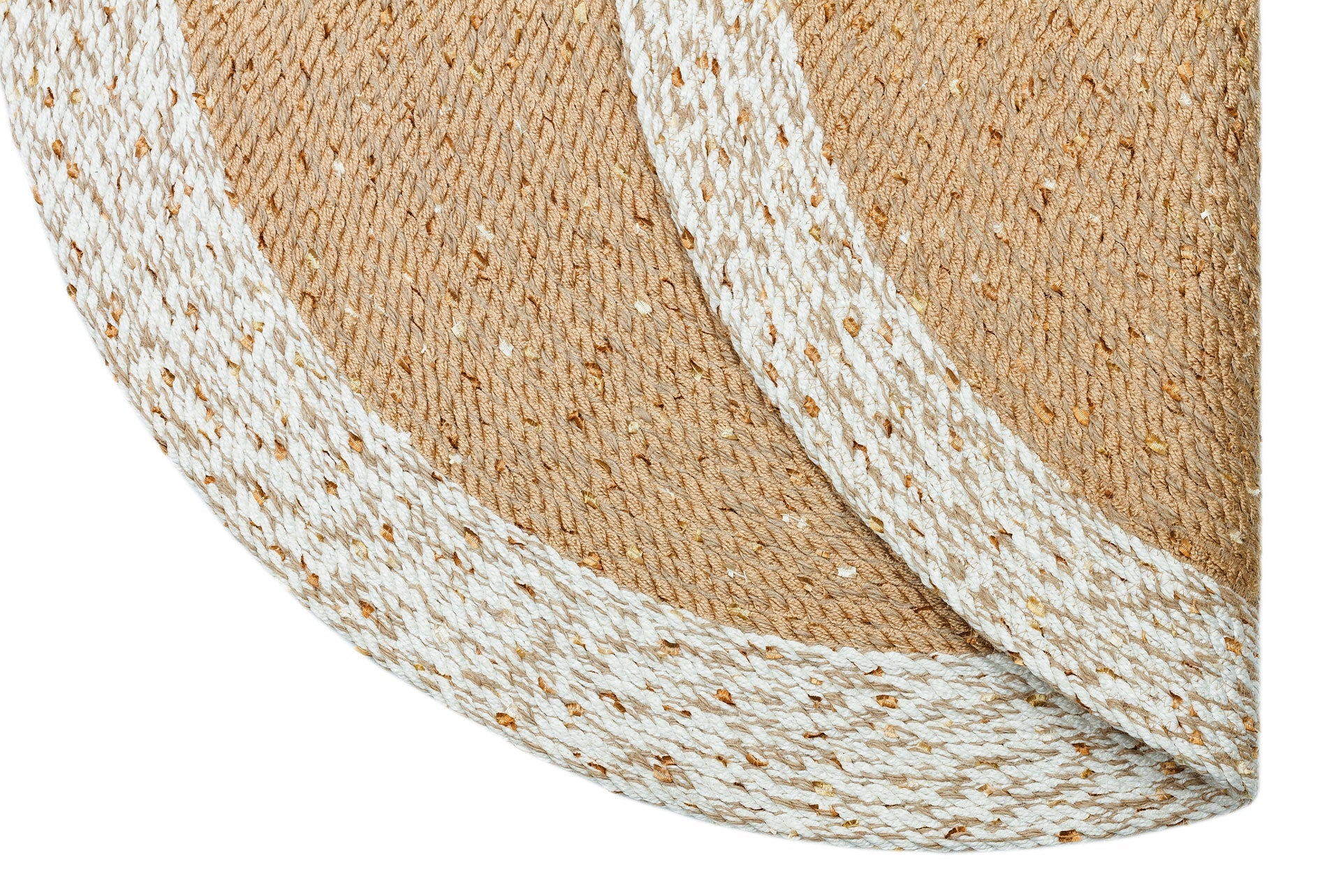 Modern Jute Rug - Beige Knitted Natural Fiber Carpet with Soft Texture