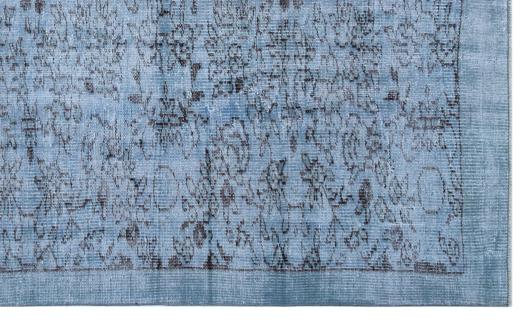 Atina Blue Vintage Wool Handmade Area Rug 5'1" x 8'6"