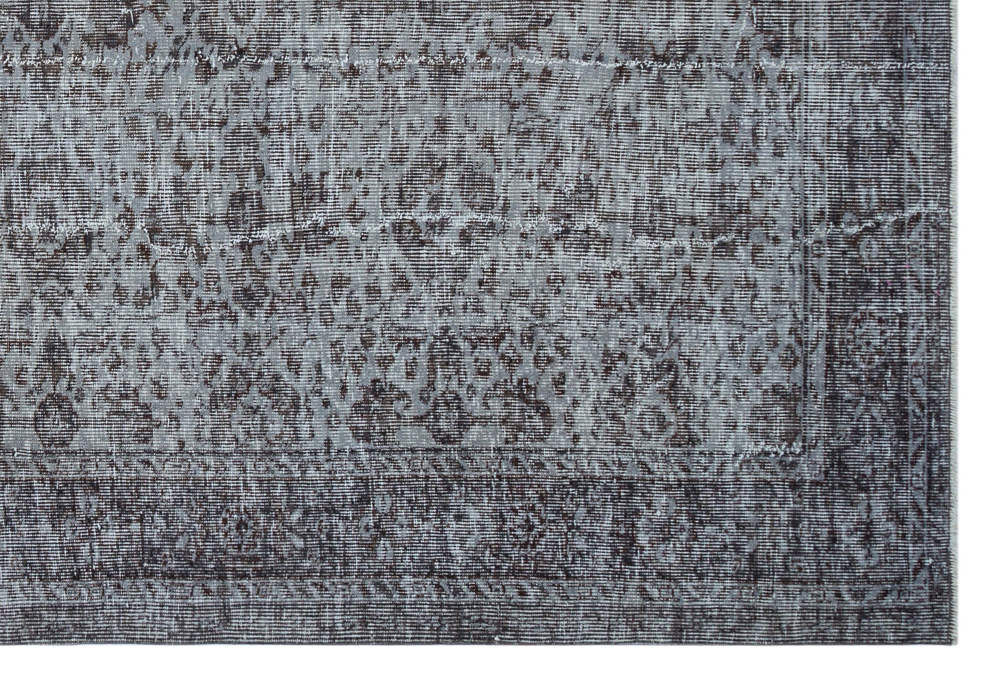Atina Grey Vintage Wool Handmade Area Rug 6'2" x 9'4"