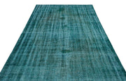 Atina Turquoise Vintage Wool Handmade Area Rug 6'4" x 10'6"