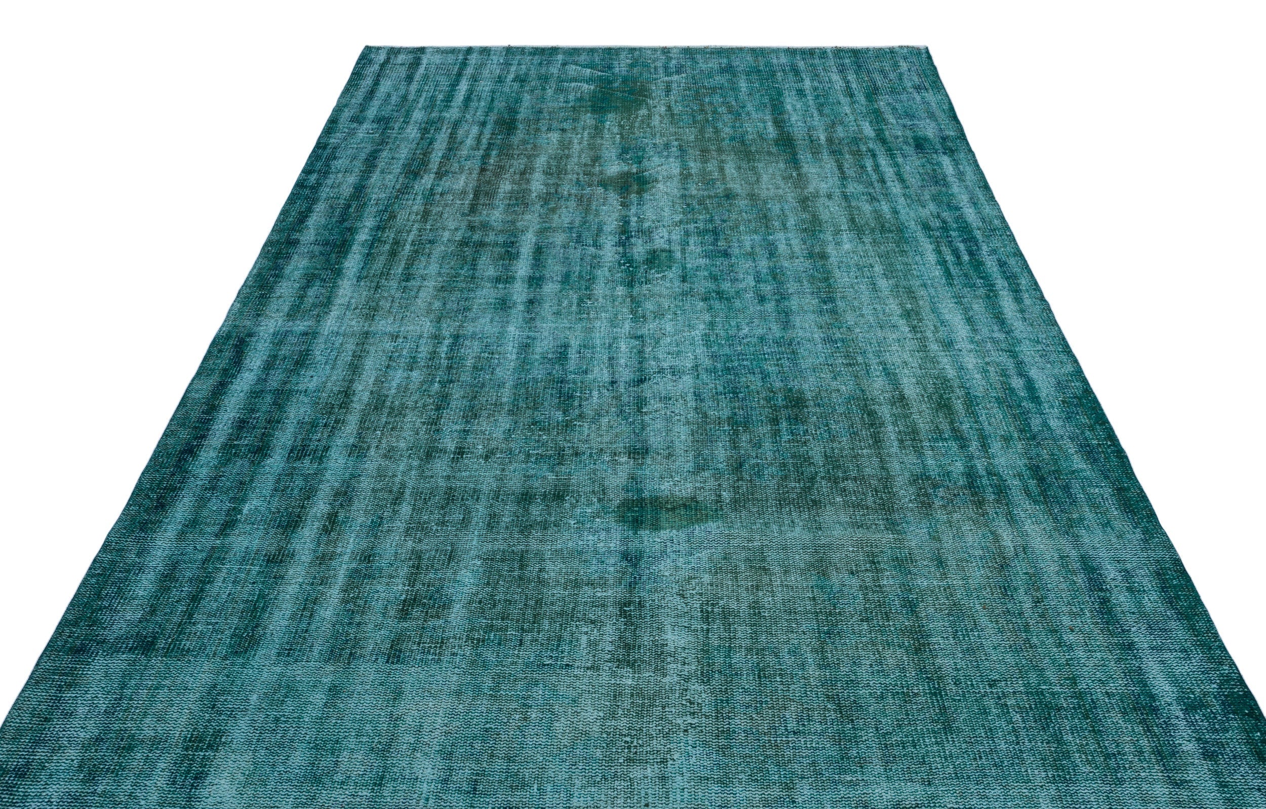 Atina Turquoise Vintage Wool Handmade Area Rug 6'4" x 10'6"