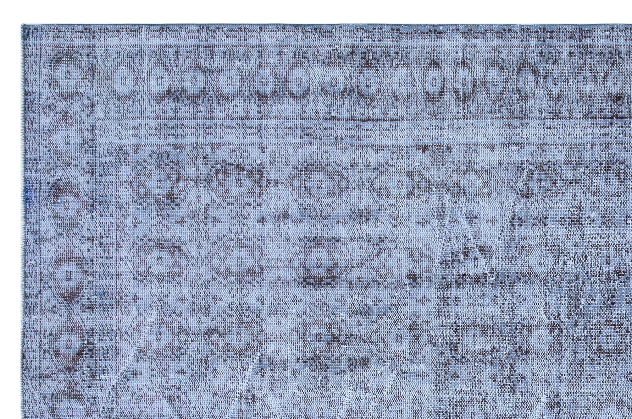 Atina Blue Vintage Wool Handmade Area Rug 6'3" x 9'3"