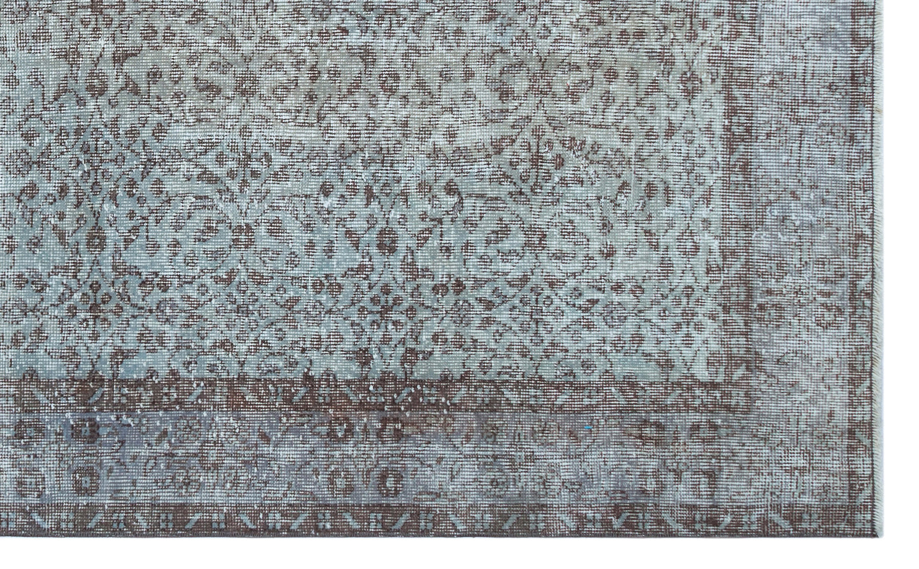 Atina Blue Vintage Wool Handmade Area Rug 5'0" x 8'3"