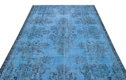 Atina Blue Vintage Wool Handmade Area Rug 5'10" x 9'7"